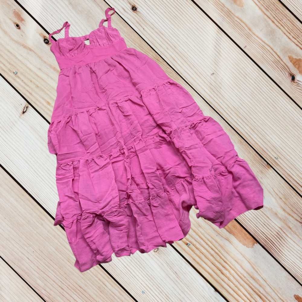 NWT Princess Polly size 8 pink tiered bustier look midi dress - Picture 2 of 12